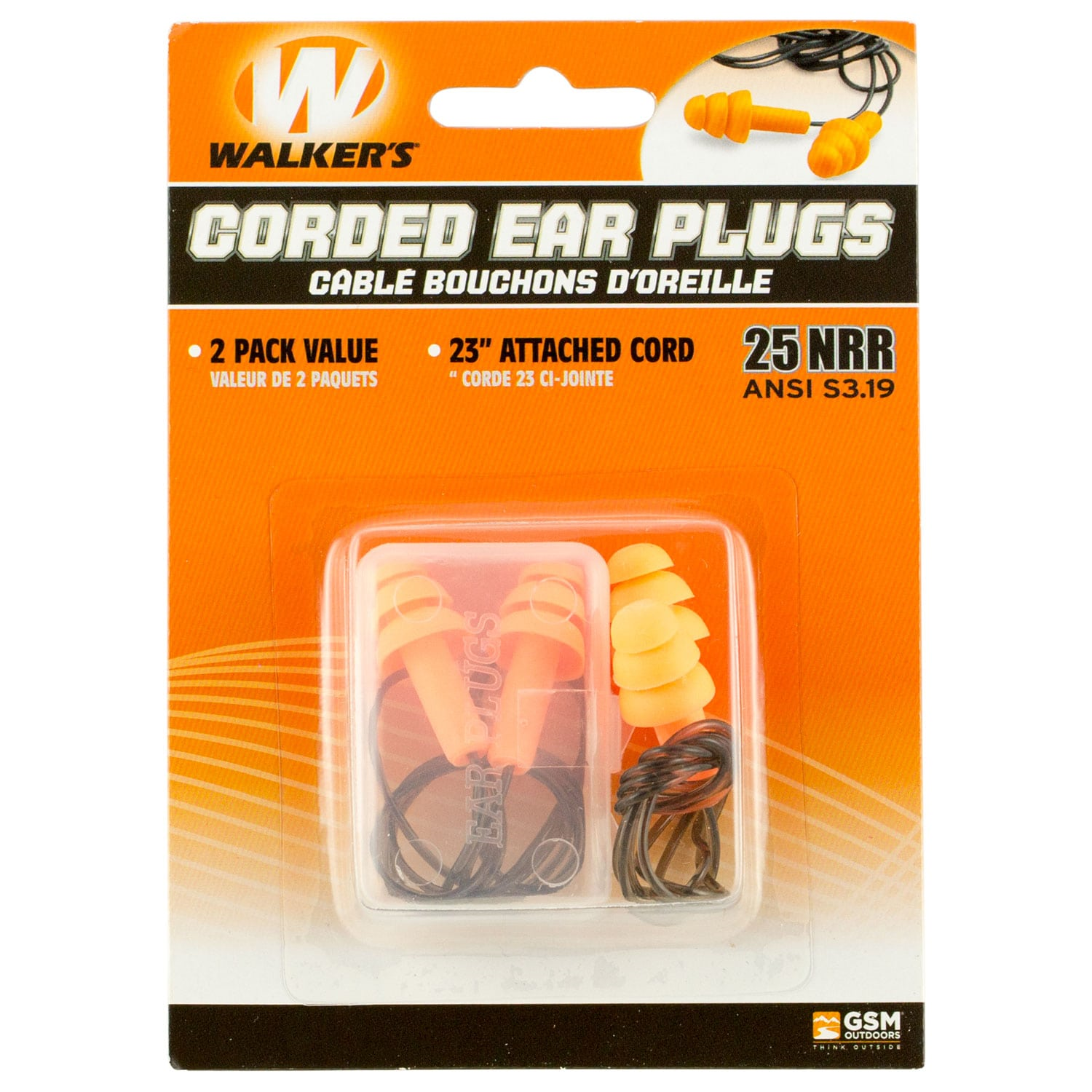 WLK CORDED EAR PLUGS 2 PACK - Carry a Big Stick Sale
